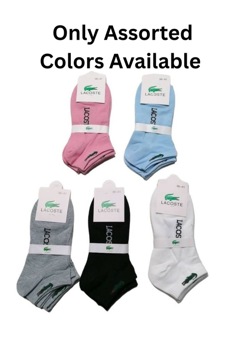 1 Pair Premium Crocodile Style Cotton Socks for Women- Assorted colors