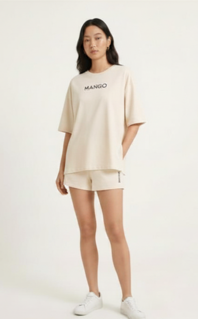 Women's Sweatshirt & Shorts Lounge Set – Casual 2-Piece Outfit