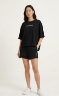 Women's Sweatshirt & Shorts Lounge Set – Casual 2-Piece Outfit